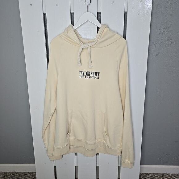 Taylor Swift The Eras Tour Beige Hoodie Graphic Print Adult Large Oversized - Picture 2 of 9